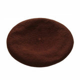 Winter Warm faux Wool Beret Women Girls French Artist Beanie Hat Cap red black purple beige orange Kawaii Flat Top caps warmers