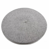 Winter Warm faux Wool Beret Women Girls French Artist Beanie Hat Cap red black purple beige orange Kawaii Flat Top caps warmers