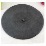 Winter Warm faux Wool Beret Women Girls French Artist Beanie Hat Cap red black purple beige orange Kawaii Flat Top caps warmers
