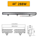 Auxtings 12'' 22'' 20inch 12V 24V offroad led light bar Spot Flood Combo 20'' 126W led Work Light for Jeep Car 4WD Truck SUV ATV