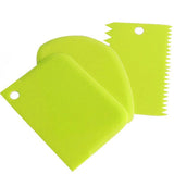 3 Pcs Baking Pastry Cream Scraper Teeth Edge DIY Scraper Cake Decorating Fondant Pastry Cutters Baking Spatulas Cake Tools