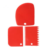 3 Pcs Baking Pastry Cream Scraper Teeth Edge DIY Scraper Cake Decorating Fondant Pastry Cutters Baking Spatulas Cake Tools