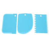 3 Pcs Baking Pastry Cream Scraper Teeth Edge DIY Scraper Cake Decorating Fondant Pastry Cutters Baking Spatulas Cake Tools