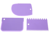 3 Pcs Baking Pastry Cream Scraper Teeth Edge DIY Scraper Cake Decorating Fondant Pastry Cutters Baking Spatulas Cake Tools