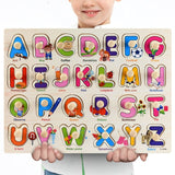 New 30cm Baby Toys Montessori Wooden Puzzle Hand Grab Board Educational Wood Puzzles for Kids Cartoon Animal Vehicle Child Gift