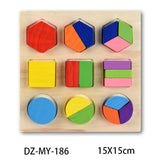 New 30cm Baby Toys Montessori Wooden Puzzle Hand Grab Board Educational Wood Puzzles for Kids Cartoon Animal Vehicle Child Gift