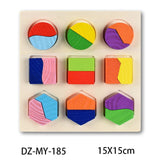 New 30cm Baby Toys Montessori Wooden Puzzle Hand Grab Board Educational Wood Puzzles for Kids Cartoon Animal Vehicle Child Gift