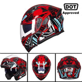 GXT New Motorcycle Helmet Flip up Motocross Helmet Capacete da Motocicleta Cascos Moto Casque Doublel lens Racing Riding Helmet#