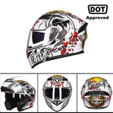 GXT New Motorcycle Helmet Flip up Motocross Helmet Capacete da Motocicleta Cascos Moto Casque Doublel lens Racing Riding Helmet#