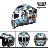 GXT New Motorcycle Helmet Flip up Motocross Helmet Capacete da Motocicleta Cascos Moto Casque Doublel lens Racing Riding Helmet#