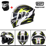 GXT New Motorcycle Helmet Flip up Motocross Helmet Capacete da Motocicleta Cascos Moto Casque Doublel lens Racing Riding Helmet#
