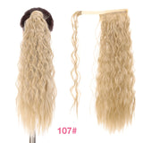MANWEI women Long straight Real Natural Ponytail Clip in Pony tail Hair Extensions Wrap Around on Synthetic Hair Piece