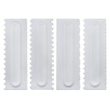 4Pcs/Set Cake Decorating Comb Cake Scraper Smoother Cream Decorating Pastry Icing Comb Fondant Spatulas Baking Pastry Tools