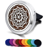 Car Air Freshener Car Perfume Diffuser Clip Car Air Auto Vent Freshener Essential Oil Perfume Locket (Free 10pc pad)  C001