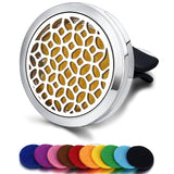Car Air Freshener Car Perfume Diffuser Clip Car Air Auto Vent Freshener Essential Oil Perfume Locket (Free 10pc pad)  C001