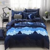 Solstice Home Textile Cyan Cute Cat Kitty Duvet Cover Pillow Case Bed Sheet Boy Kid Teen Girl Bedding Linens Set King Queen Twin