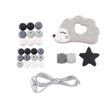 1 Set Silicone Beads Teething Rodent Food Grade BPA Free Fox Rabbit DIY Accessories Set Pacifier Chain Clips DIY Necklace Infant - shopwishi 