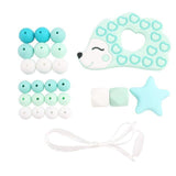 1 Set Silicone Beads Teething Rodent Food Grade BPA Free Fox Rabbit DIY Accessories Set Pacifier Chain Clips DIY Necklace Infant - shopwishi 
