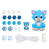 1 Set Silicone Beads Teething Rodent Food Grade BPA Free Fox Rabbit DIY Accessories Set Pacifier Chain Clips DIY Necklace Infant - shopwishi 