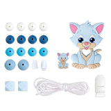 1 Set Silicone Beads Teething Rodent Food Grade BPA Free Fox Rabbit DIY Accessories Set Pacifier Chain Clips DIY Necklace Infant - shopwishi 