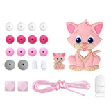 1 Set Silicone Beads Teething Rodent Food Grade BPA Free Fox Rabbit DIY Accessories Set Pacifier Chain Clips DIY Necklace Infant - shopwishi 
