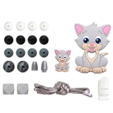 1 Set Silicone Beads Teething Rodent Food Grade BPA Free Fox Rabbit DIY Accessories Set Pacifier Chain Clips DIY Necklace Infant - shopwishi 