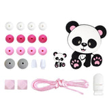 1 Set Silicone Beads Teething Rodent Food Grade BPA Free Fox Rabbit DIY Accessories Set Pacifier Chain Clips DIY Necklace Infant - shopwishi 
