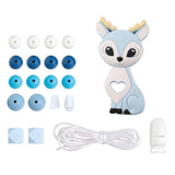 1 Set Silicone Beads Teething Rodent Food Grade BPA Free Fox Rabbit DIY Accessories Set Pacifier Chain Clips DIY Necklace Infant - shopwishi 