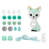1 Set Silicone Beads Teething Rodent Food Grade BPA Free Fox Rabbit DIY Accessories Set Pacifier Chain Clips DIY Necklace Infant - shopwishi 