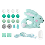 1 Set Silicone Beads Teething Rodent Food Grade BPA Free Fox Rabbit DIY Accessories Set Pacifier Chain Clips DIY Necklace Infant - shopwishi 