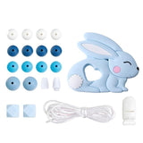 1 Set Silicone Beads Teething Rodent Food Grade BPA Free Fox Rabbit DIY Accessories Set Pacifier Chain Clips DIY Necklace Infant - shopwishi 