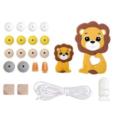 1 Set Silicone Beads Teething Rodent Food Grade BPA Free Fox Rabbit DIY Accessories Set Pacifier Chain Clips DIY Necklace Infant - shopwishi 