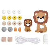 1 Set Silicone Beads Teething Rodent Food Grade BPA Free Fox Rabbit DIY Accessories Set Pacifier Chain Clips DIY Necklace Infant - shopwishi 