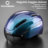 ROCKBROS Bicycle Helmet Men EPS Integrally-molded Breathable Cycling Helmet Men Women Goggles Lens Aero MTB Road Bike Helmet