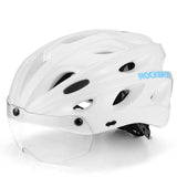 ROCKBROS Bicycle Helmet Men EPS Integrally-molded Breathable Cycling Helmet Men Women Goggles Lens Aero MTB Road Bike Helmet