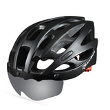 ROCKBROS Bicycle Helmet Men EPS Integrally-molded Breathable Cycling Helmet Men Women Goggles Lens Aero MTB Road Bike Helmet