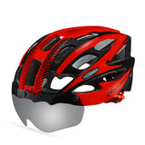 ROCKBROS Bicycle Helmet Men EPS Integrally-molded Breathable Cycling Helmet Men Women Goggles Lens Aero MTB Road Bike Helmet
