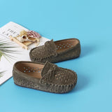 Boys Girls Shoes Moccasins Soft Kids Loafers Children Flats Casual Boat Shoes Children's Wedding Leather Shoes autumn Fashion - shopwishi 