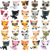 LPS CAT Pet Shop Toys Rare Stands Little Short Hair Kitten Pink #2291 Grey #5 Black #994 Old Original Kitty  Figure Collection