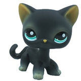 LPS CAT Pet Shop Toys Rare Stands Little Short Hair Kitten Pink #2291 Grey #5 Black #994 Old Original Kitty  Figure Collection