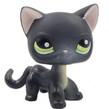 LPS CAT Pet Shop Toys Rare Stands Little Short Hair Kitten Pink #2291 Grey #5 Black #994 Old Original Kitty  Figure Collection