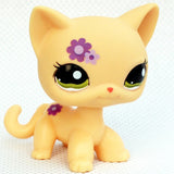 LPS CAT Pet Shop Toys Rare Stands Little Short Hair Kitten Pink #2291 Grey #5 Black #994 Old Original Kitty  Figure Collection