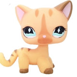 LPS CAT Pet Shop Toys Rare Stands Little Short Hair Kitten Pink #2291 Grey #5 Black #994 Old Original Kitty  Figure Collection