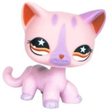 LPS CAT Pet Shop Toys Rare Stands Little Short Hair Kitten Pink #2291 Grey #5 Black #994 Old Original Kitty  Figure Collection