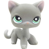 LPS CAT Pet Shop Toys Rare Stands Little Short Hair Kitten Pink #2291 Grey #5 Black #994 Old Original Kitty  Figure Collection