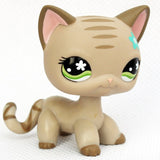 LPS CAT Pet Shop Toys Rare Stands Little Short Hair Kitten Pink #2291 Grey #5 Black #994 Old Original Kitty  Figure Collection
