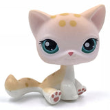 LPS CAT Pet Shop Toys Rare Stands Little Short Hair Kitten Pink #2291 Grey #5 Black #994 Old Original Kitty  Figure Collection