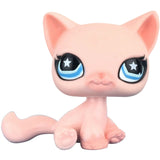 LPS CAT Pet Shop Toys Rare Stands Little Short Hair Kitten Pink #2291 Grey #5 Black #994 Old Original Kitty  Figure Collection
