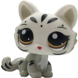 LPS CAT Pet Shop Toys Rare Stands Little Short Hair Kitten Pink #2291 Grey #5 Black #994 Old Original Kitty  Figure Collection