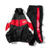 2020 Men's Hip Hop Tracksuit Mens Clothing 2 Pieces Sets Man Streetwear Jacets And Harem Pants ABZ551